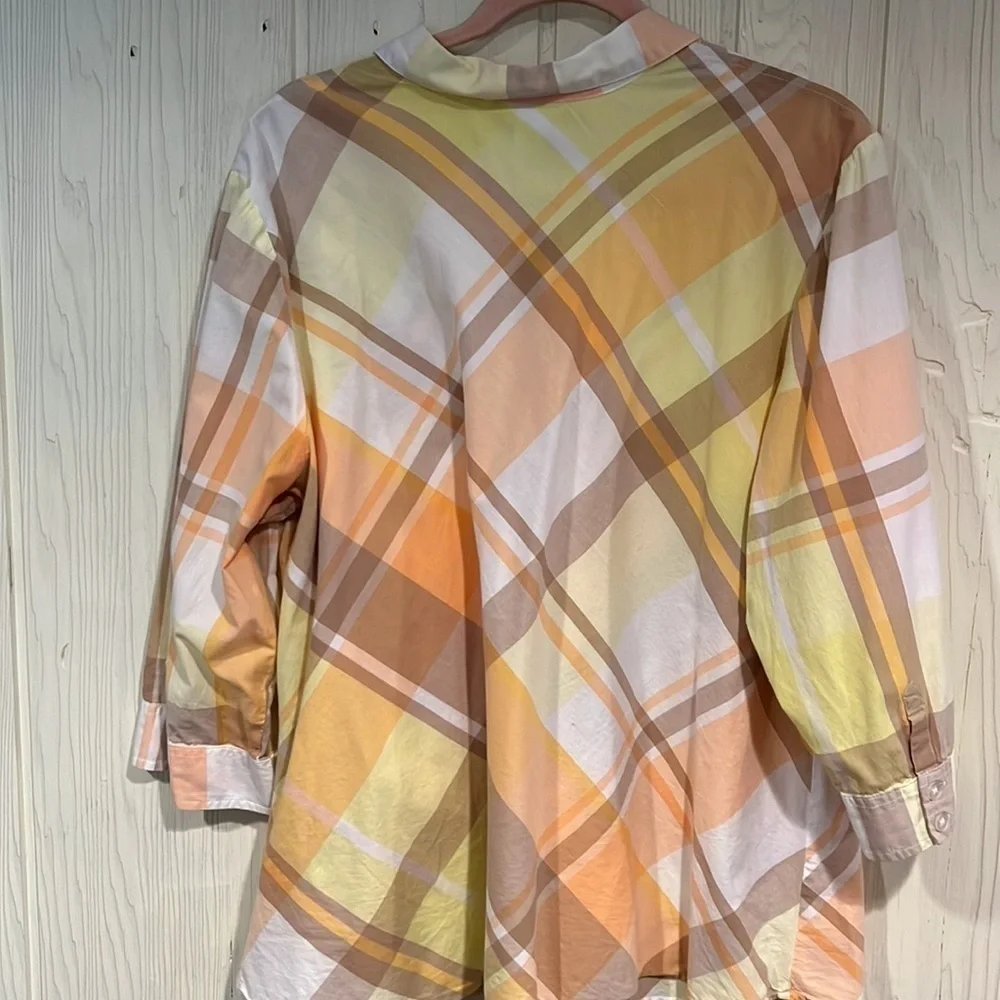 𝅺CJ BANKS button down blouse with embroidery SUZE 3X - Picture 7 of 10